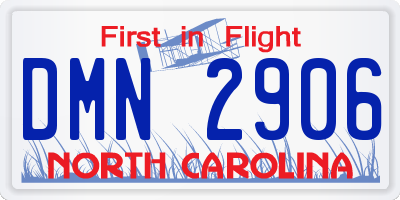 NC license plate DMN2906