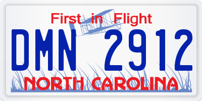 NC license plate DMN2912
