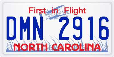 NC license plate DMN2916