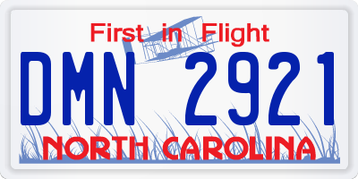 NC license plate DMN2921