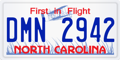 NC license plate DMN2942