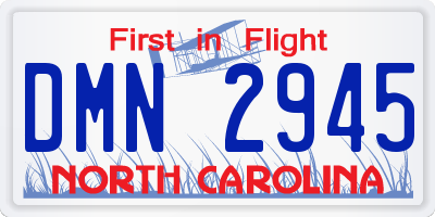 NC license plate DMN2945
