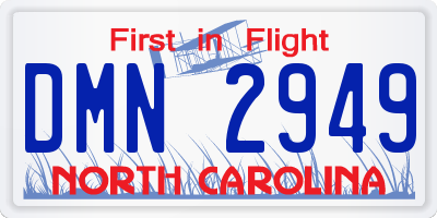 NC license plate DMN2949