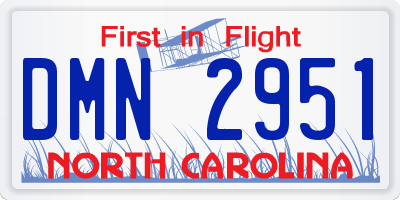 NC license plate DMN2951
