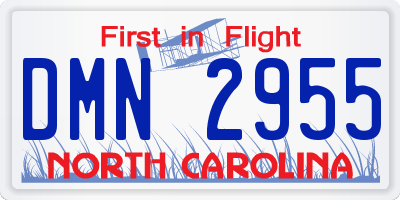 NC license plate DMN2955