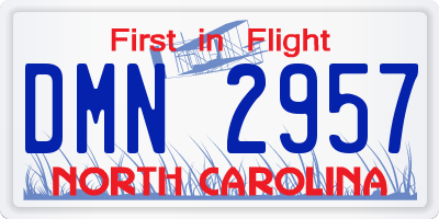 NC license plate DMN2957