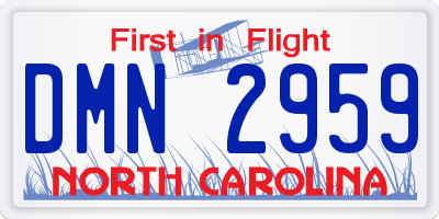 NC license plate DMN2959
