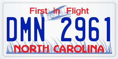 NC license plate DMN2961