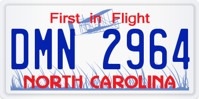 NC license plate DMN2964