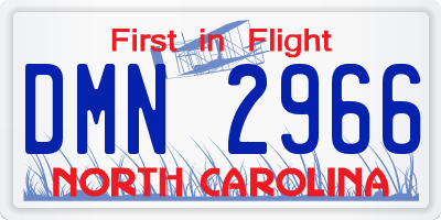 NC license plate DMN2966