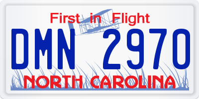 NC license plate DMN2970