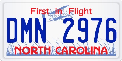 NC license plate DMN2976