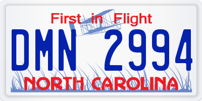 NC license plate DMN2994