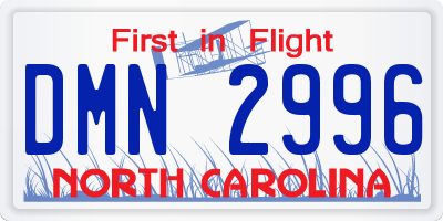 NC license plate DMN2996