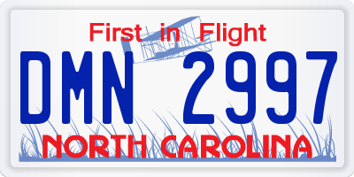 NC license plate DMN2997