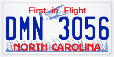 NC license plate DMN3056