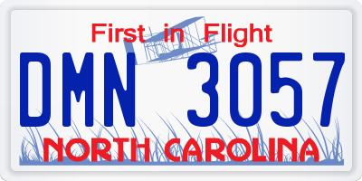 NC license plate DMN3057