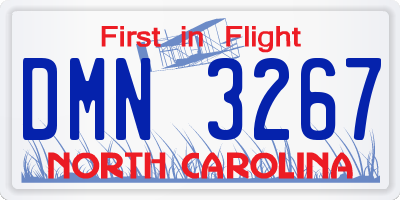 NC license plate DMN3267