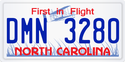 NC license plate DMN3280