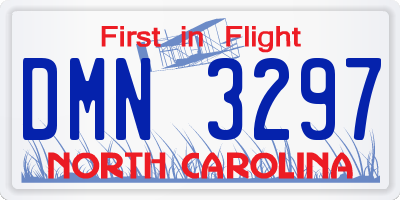 NC license plate DMN3297