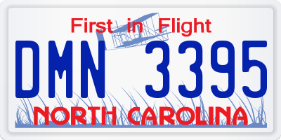 NC license plate DMN3395