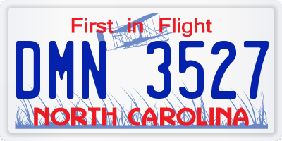 NC license plate DMN3527