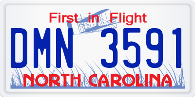 NC license plate DMN3591
