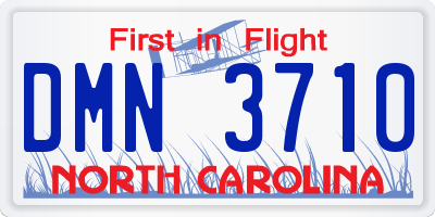 NC license plate DMN3710