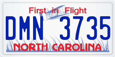 NC license plate DMN3735