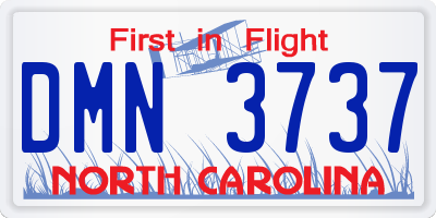 NC license plate DMN3737