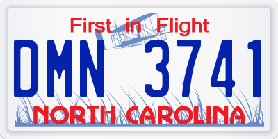 NC license plate DMN3741