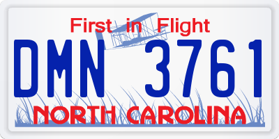 NC license plate DMN3761