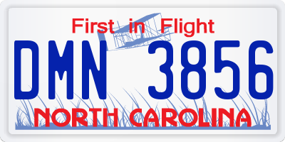 NC license plate DMN3856