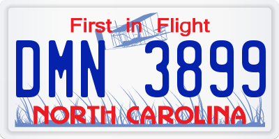 NC license plate DMN3899