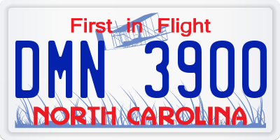 NC license plate DMN3900