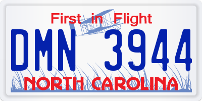 NC license plate DMN3944