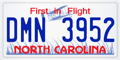 NC license plate DMN3952