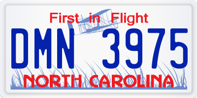 NC license plate DMN3975