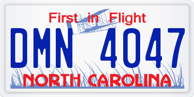NC license plate DMN4047