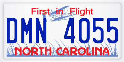 NC license plate DMN4055
