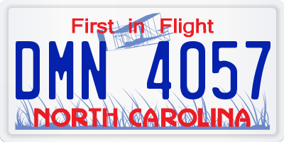 NC license plate DMN4057
