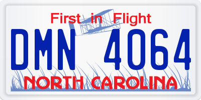 NC license plate DMN4064