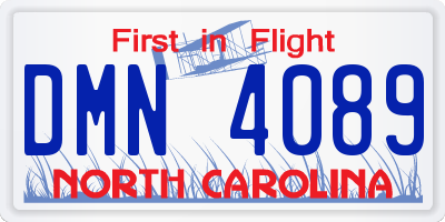 NC license plate DMN4089