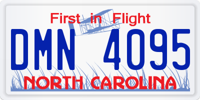 NC license plate DMN4095