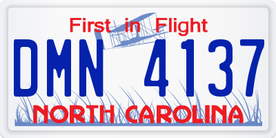 NC license plate DMN4137