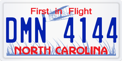 NC license plate DMN4144
