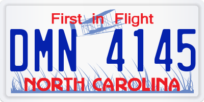 NC license plate DMN4145