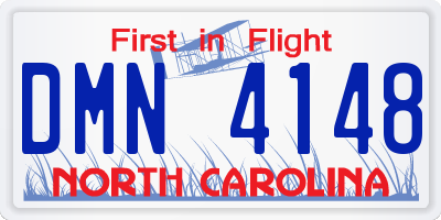 NC license plate DMN4148