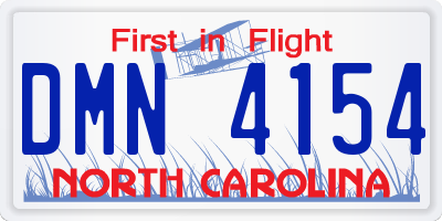 NC license plate DMN4154