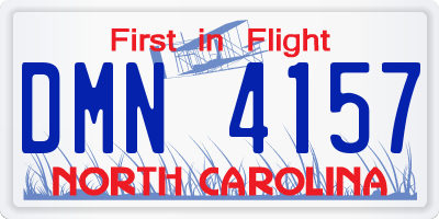 NC license plate DMN4157